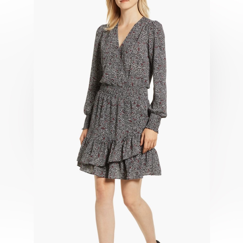 Michael Kors Boho Block Ruffled Dress